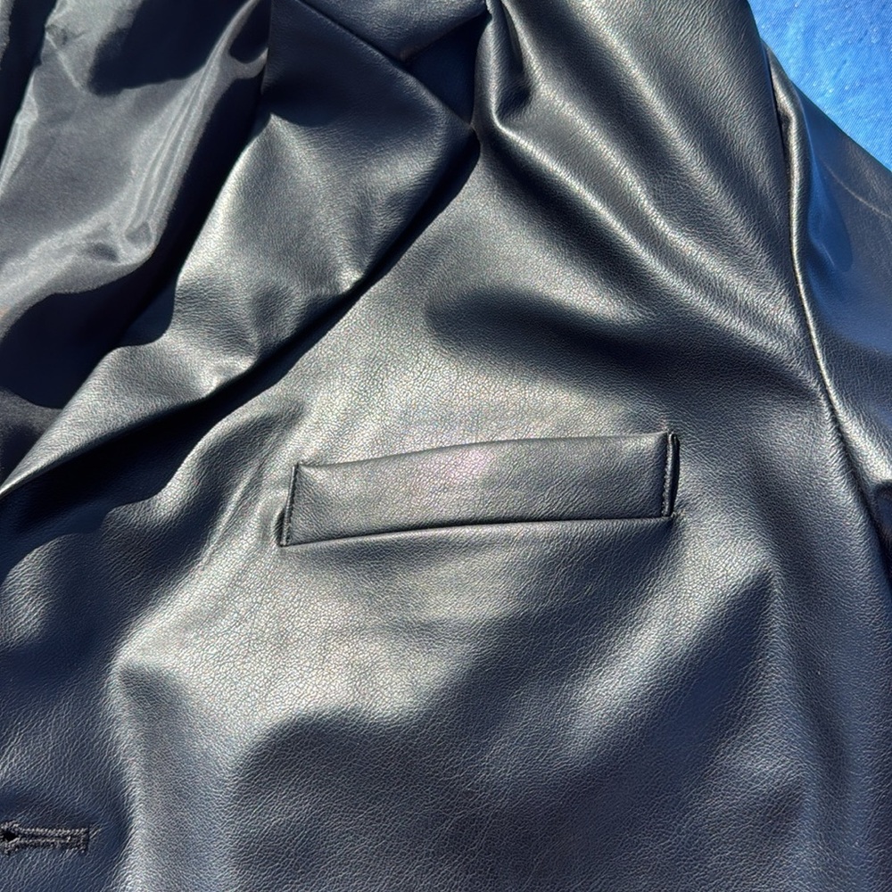 H&M Faux Leather Blazer - Picture 2 of 4